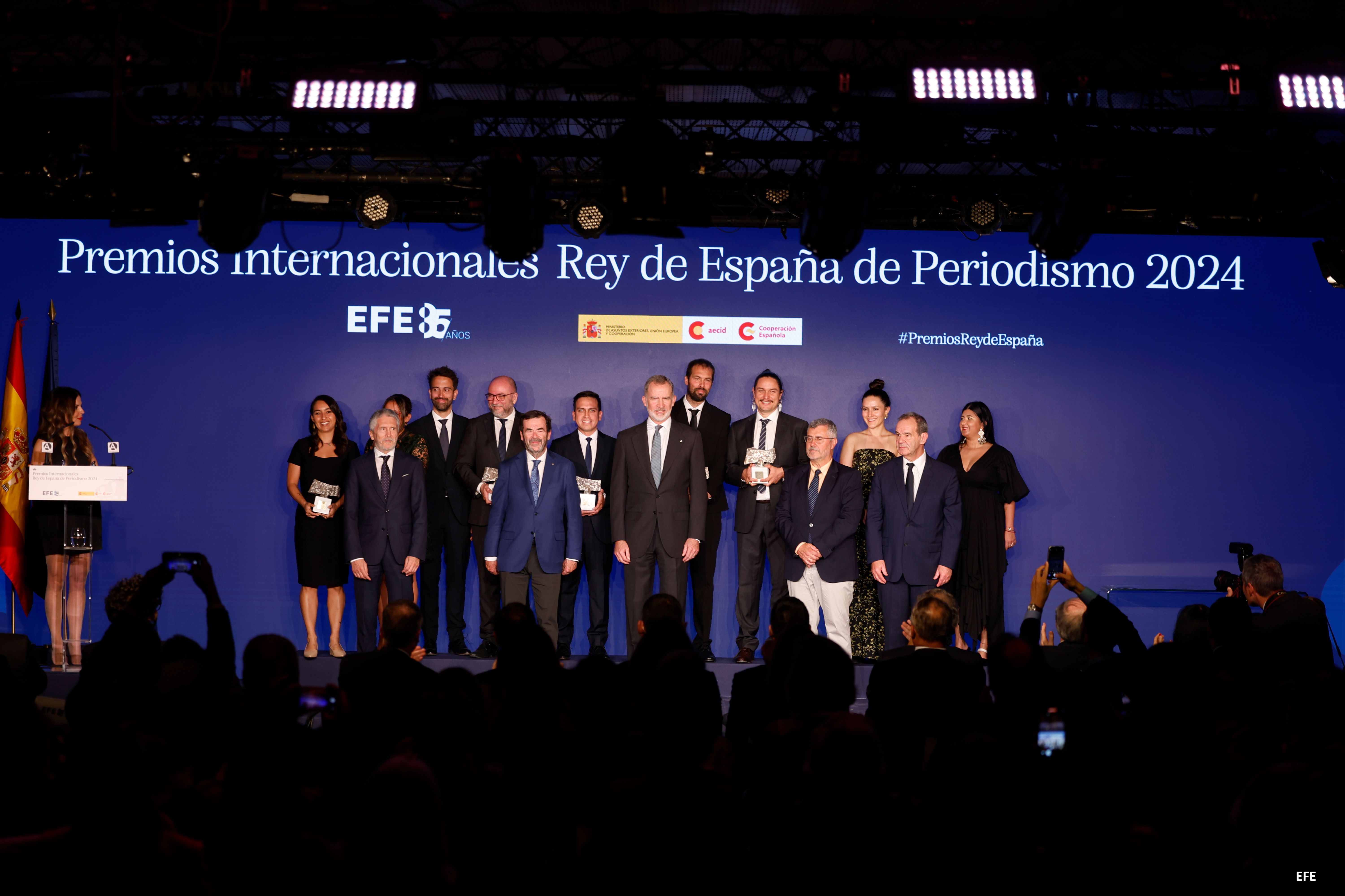 Foto de grupo de los Premios Internacionales Rey de España de Periodismo
