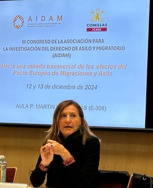 La adjunta segunda, Patricia Bárcena en el Congreso de AIDAM